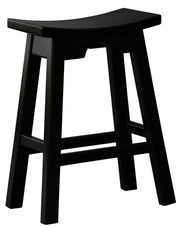 Ryo Solid Mahogany Kitchen Counter Stool (Black) V199-BR064WDB