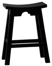 Ryo Solid Mahogany Kitchen Counter Stool (Black) V199-BR064WDB