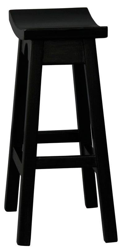 Ryo Solid Mahogany Kitchen Counter Stool (Black) V199-BR064WDB