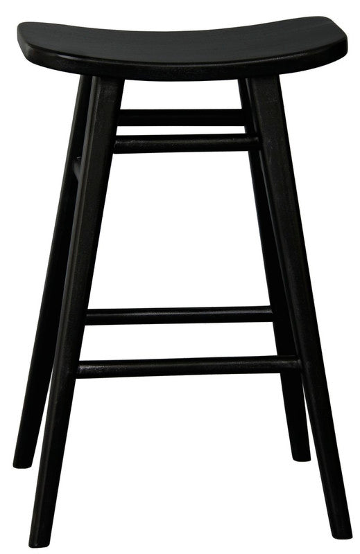 Aria Oval Solid Timber Counter Stool (Black) V199-BR068OVB