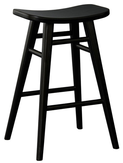 Aria Oval Solid Timber Counter Stool (Black) V199-BR068OVB