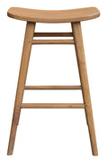 Aria Oval Solid Mindi Kitchen Counter Stool (Natural) V199-BR068OVMDNI
