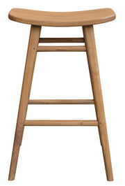 Aria Oval Solid Mindi Kitchen Counter Stool (Natural) V199-BR068OVMDNI