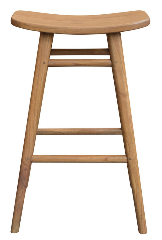 Aria Oval Solid Mindi Kitchen Counter Stool (Natural) V199-BR068OVMDNI