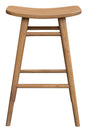 Aria Oval Solid Mindi Kitchen Counter Stool (Natural) V199-BR068OVMDNI