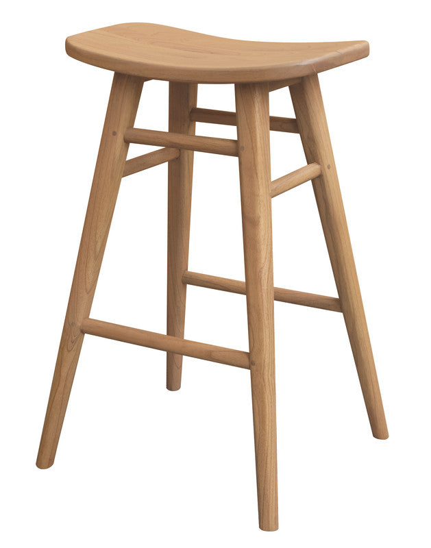 Aria Oval Solid Mindi Kitchen Counter Stool (Natural) V199-BR068OVMDNI
