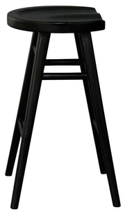 Scandinavian Timber Kitchen Counter Stool (Black) V199-BR068SCVB