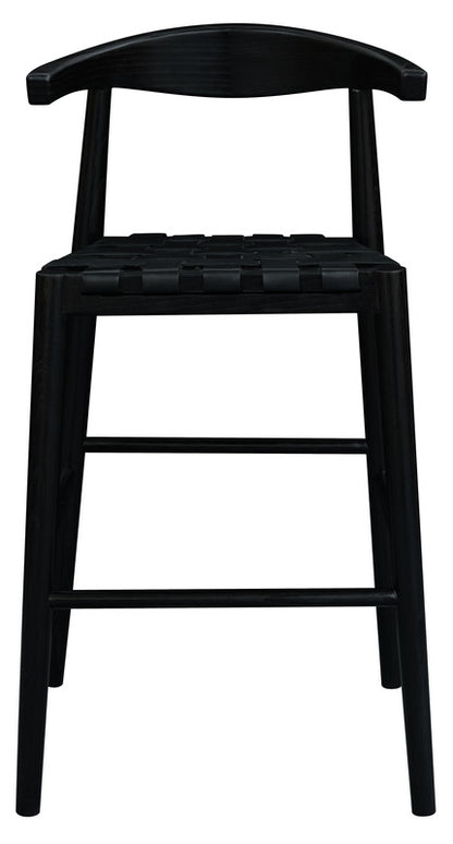 Elliot Genuine Leather Barstool - Set of 2 (Black) V199-BR091LHSF2B