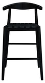 Elliot Genuine Leather Barstool - Set of 2 (Black) V199-BR091LHSF2B