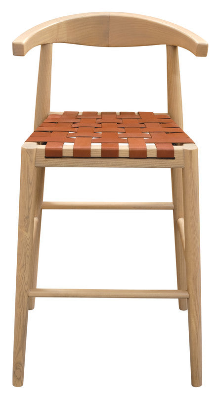 Elliot Genuine Leather Barstool - Set of 2 (Natural) V199-BR091LHSFBNU