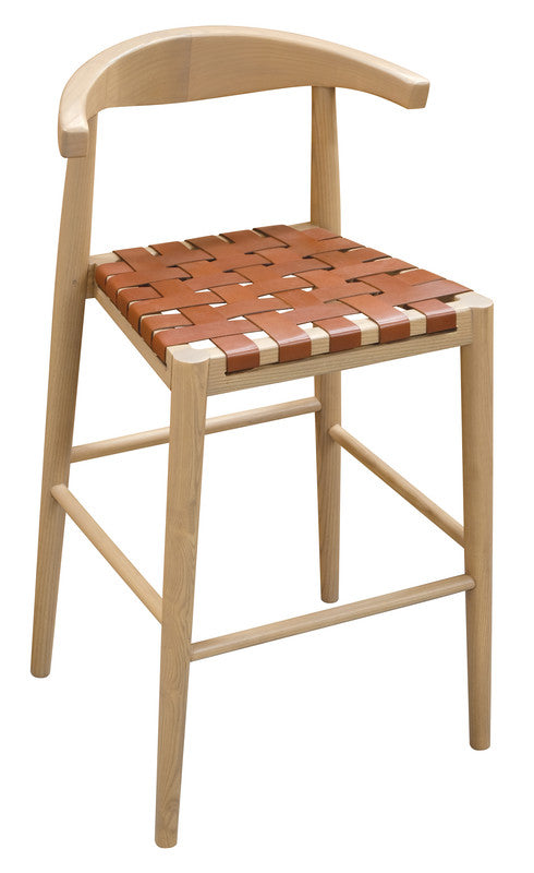 Elliot Genuine Leather Barstool - Set of 2 (Natural) V199-BR091LHSFBNU