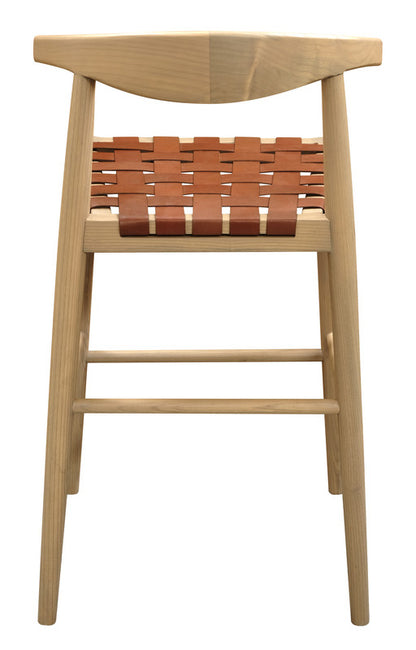 Elliot Genuine Leather Barstool - Set of 2 (Natural) V199-BR091LHSFBNU