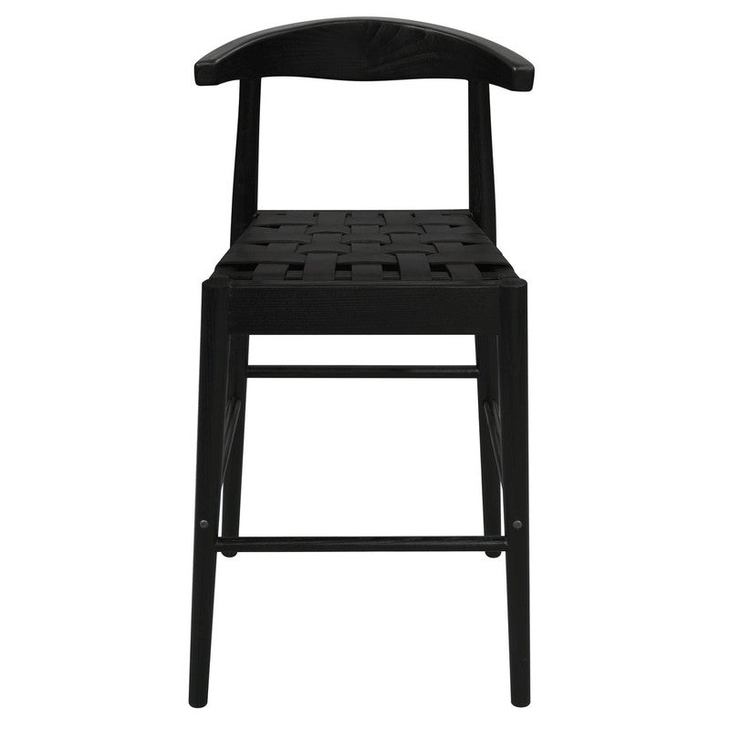 Elliot Leather Kitchen Counter Stool (Black) V199-BR091NKLHB