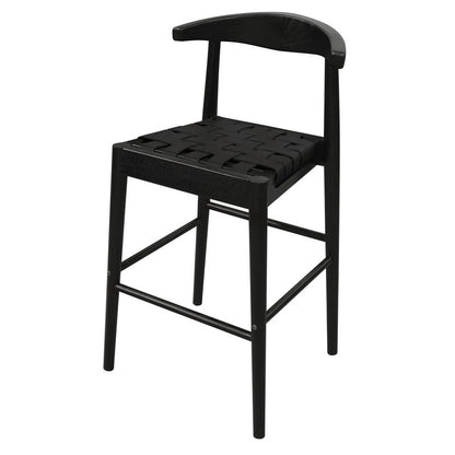Elliot Leather Kitchen Counter Stool (Black) V199-BR091NKLHB