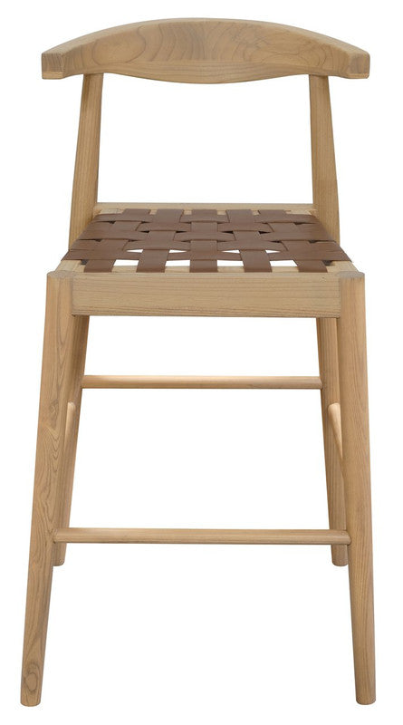 Elliot Leather Kitchen Counter Stool (Natural) V199-BR091NKLHNU