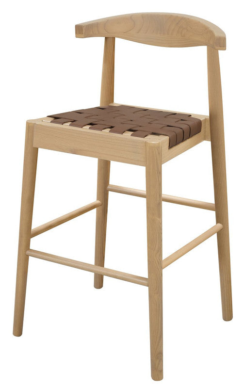 Elliot Leather Kitchen Counter Stool (Natural) V199-BR091NKLHNU