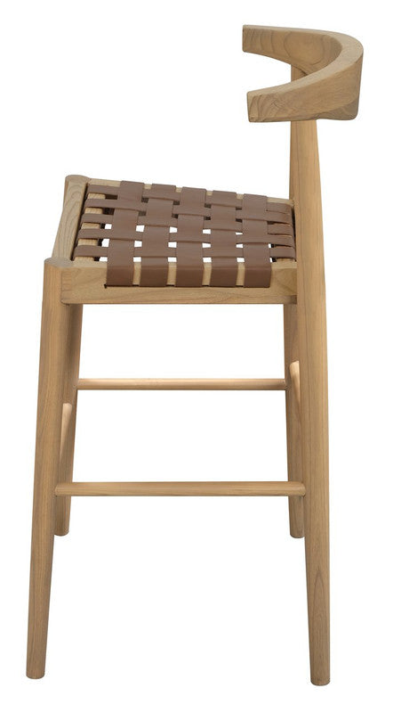 Elliot Leather Kitchen Counter Stool (Natural) V199-BR091NKLHNU