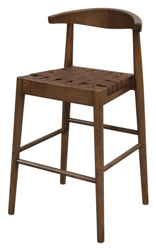 Elliot Leather Kitchen Counter Stool (Walnut) V199-BR091NKLHWN