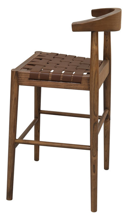 Elliot Leather Kitchen Counter Stool (Walnut) V199-BR091NKLHWN