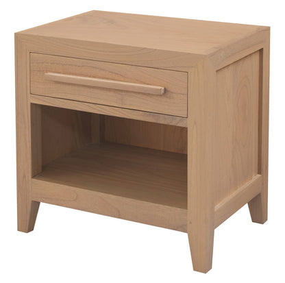 Dion 1-Drawer Solid Mindi Bedside Table (Natural) V199-BS001LELNI