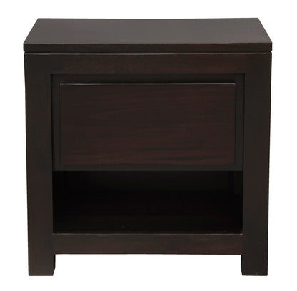 Amsterdam Solid Mahogany Timber 1 Drawer Bedside Table (Chocolate) V199-BS001TAC