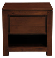 Amsterdam Solid Mahogany Timber 1 Drawer Bedside Table (Mahogany) V199-BS001TAM