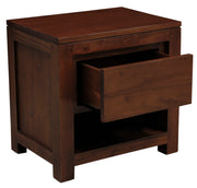 Amsterdam Solid Mahogany Timber 1 Drawer Bedside Table (Mahogany) V199-BS001TAM
