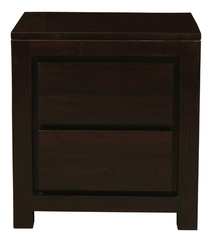 Amsterdam 2 Drawer Bedside Table (Chocolate) V199-BS002TAC
