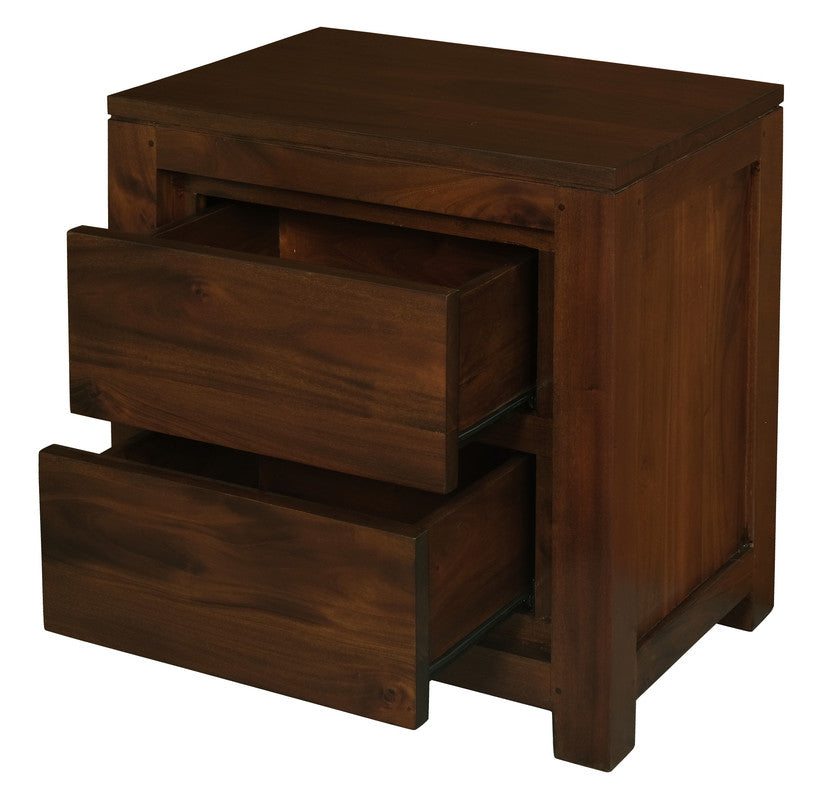 Amsterdam 2 Drawer Bedside Table (Mahogany) V199-BS002TAM