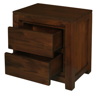 Amsterdam 2 Drawer Bedside Table (Mahogany) V199-BS002TAM