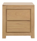 Amsterdam Solid White Cedar 2 Drawer Bedside (Natural) V199-BS002TAMDNI
