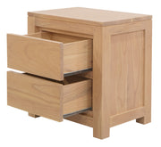 Amsterdam Solid White Cedar 2 Drawer Bedside (Natural) V199-BS002TAMDNI