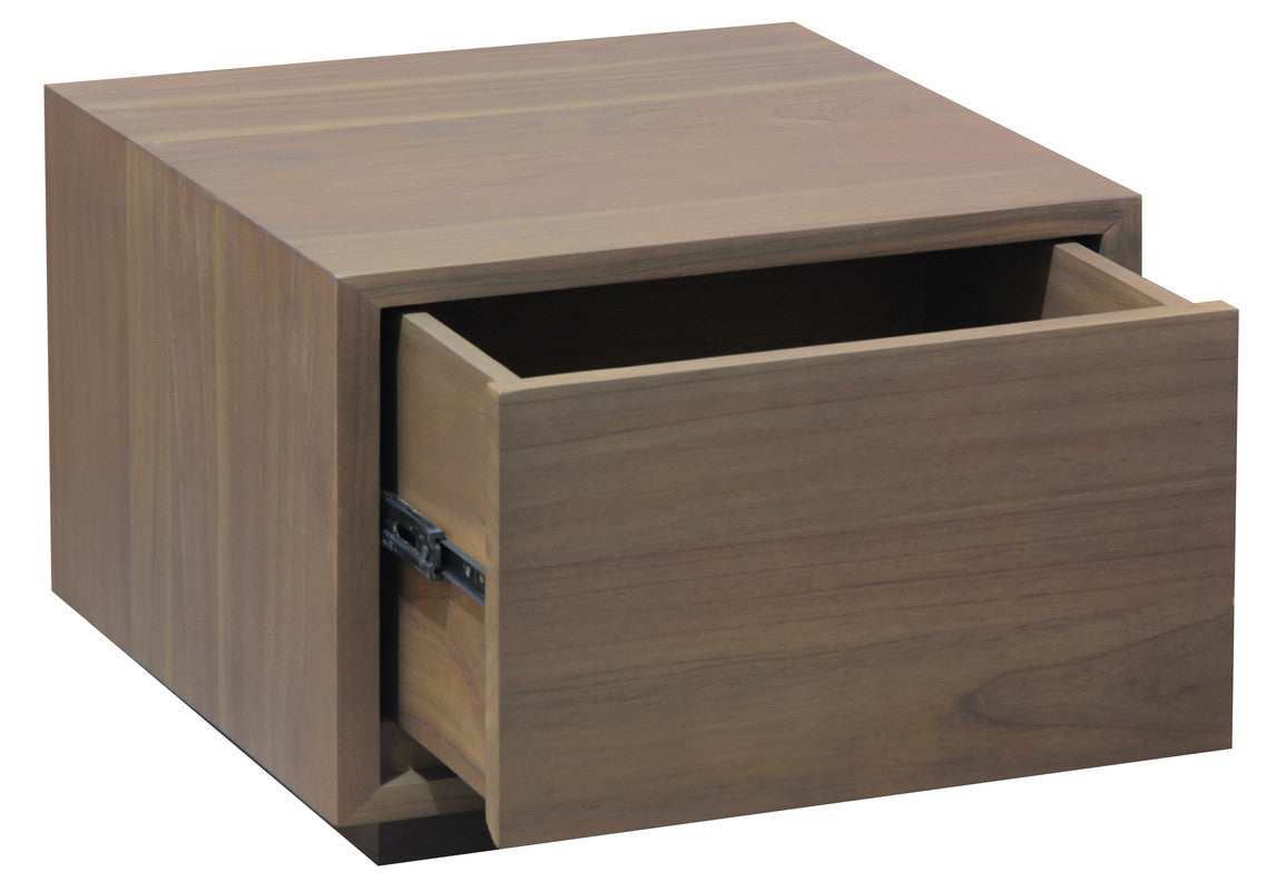 Oscar 1 Drawer Low Bedside Table (Latte) V199-BS050NMLA