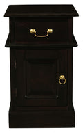 Tasmania 1 Solid Door 1 Drawer Bedside (Chocolate) V199-BS101PNLC