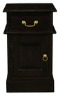 Tasmania 1 Solid Door 1 Drawer Bedside (Chocolate) V199-BS101PNLC