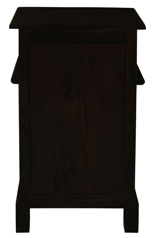 Tasmania 1 Solid Door 1 Drawer Bedside (Chocolate) V199-BS101PNLC