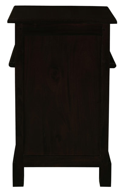 Tasmania 1 Solid Door 1 Drawer Bedside (Chocolate) V199-BS101PNLC