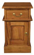 Tasmania 1 Solid Door 1 Drawer Bedside (Light Pecan) V199-BS101PNLLP
