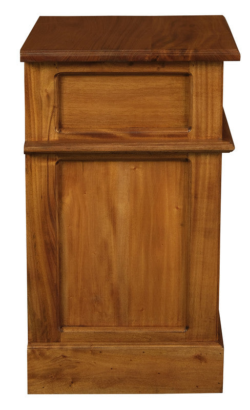 Tasmania 1 Solid Door 1 Drawer Bedside (Light Pecan) V199-BS101PNLLP
