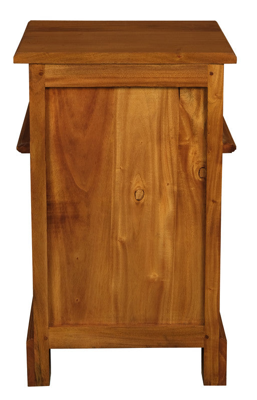 Tasmania 1 Solid Door 1 Drawer Bedside (Light Pecan) V199-BS101PNLLP
