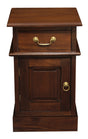 Tasmania 1 Solid Door 1 Drawer Bedside (Mahogany) V199-BS101PNLM
