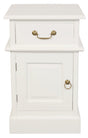 Tasmania 1 Solid Door 1 Drawer Bedside (White) V199-BS101PNLWH