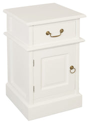 Tasmania 1 Solid Door 1 Drawer Bedside (White) V199-BS101PNLWH