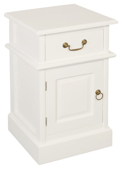Tasmania 1 Solid Door 1 Drawer Bedside (White) V199-BS101PNLWH