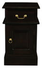 Tasmania 1 Solid Door 1 Drawer Bedside (Chocolate) V199-BS101PNRC