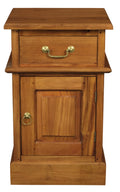 Tasmania 1 Solid Door 1 Drawer Bedside (Light Pecan) V199-BS101PNRLP