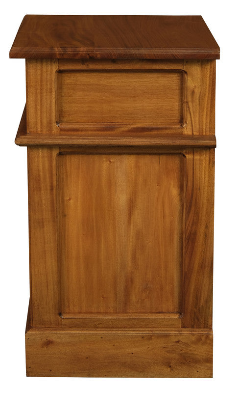 Tasmania 1 Solid Door 1 Drawer Bedside (Light Pecan) V199-BS101PNRLP