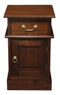 Tasmania 1 Solid Door 1 Drawer Bedside (Mahogany) V199-BS101PNRM
