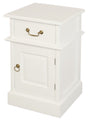 Tasmania 1 Solid Door 1 Drawer Bedside (White) V199-BS101PNRWH