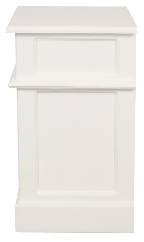 Tasmania 1 Solid Door 1 Drawer Bedside (White) V199-BS101PNRWH